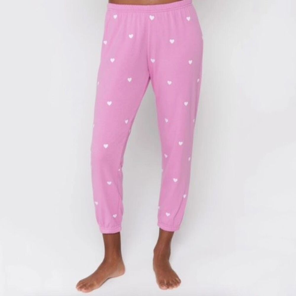 Spiritual Gangster XS Pink Hearts 🩷 Perfect Vintage Terry Sweatpant